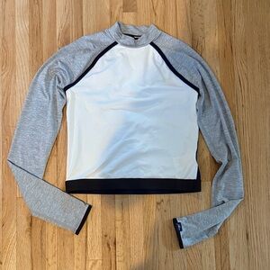 J.CREW NEW BALANCE SPORT TOP XS CUT OUT SHOULDERS STYLE